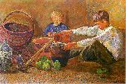 Zygmunt Waliszewski Boys and still life France oil painting artist